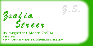 zsofia streer business card